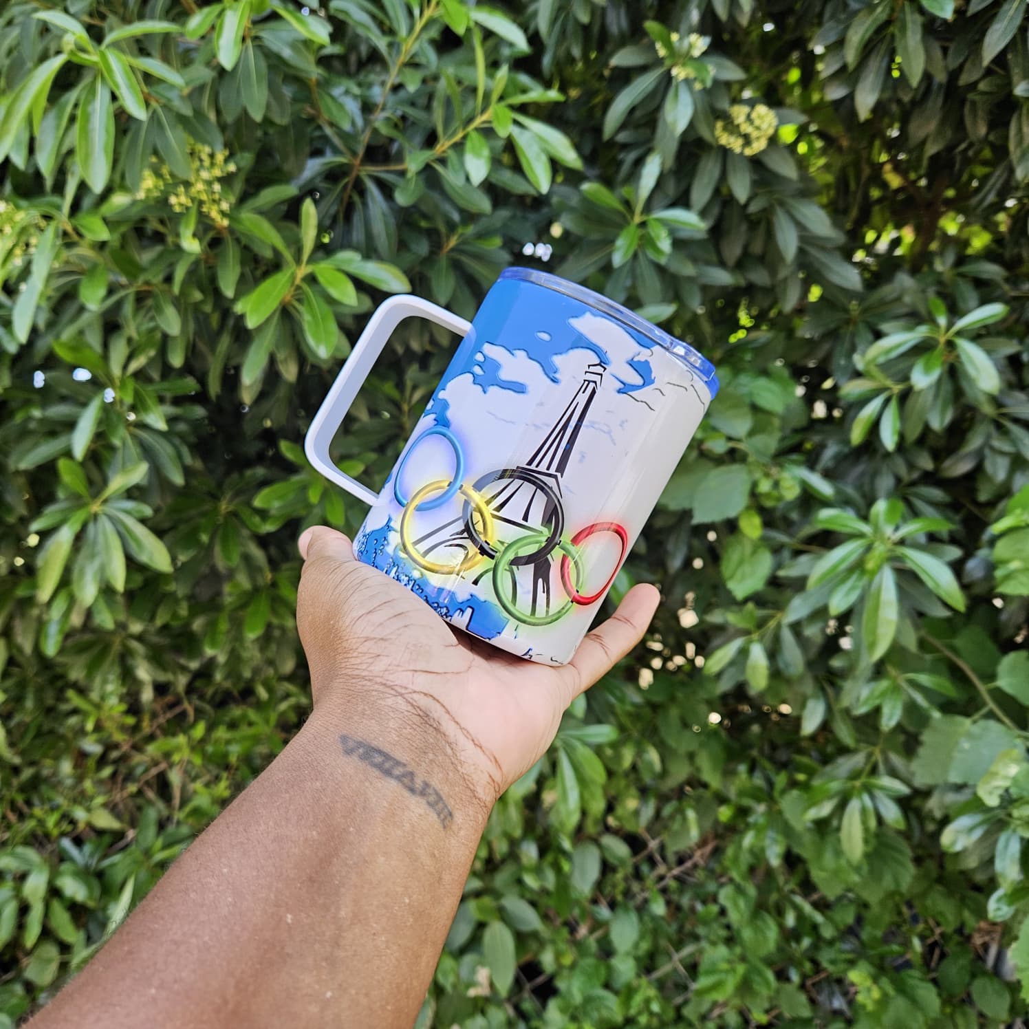 Custom Branded Stainless Steel Tumbler - 12oz (handle) | Sublimation